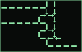 a larger figure than the keeper-part: loops within it and two input mouths, one for data and one for a clock beat, with an output running off the lower right